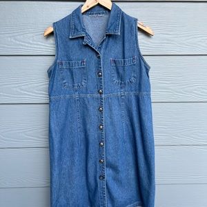Vintage Denim Button Down Dress